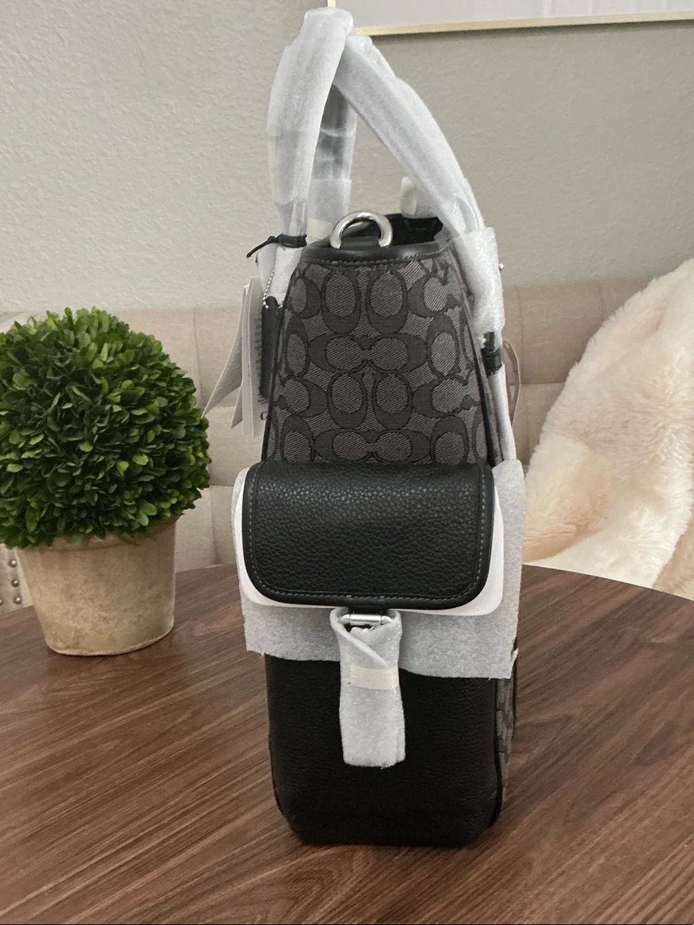 Coach Men’s Messenger Tote in Charcoal and Black